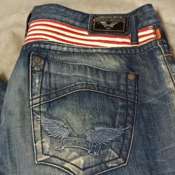 COPY - Robin's Jean distress with sequin stars July 4th  stars, red, white, blu… - Picture 11 of 16